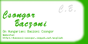 csongor baczoni business card